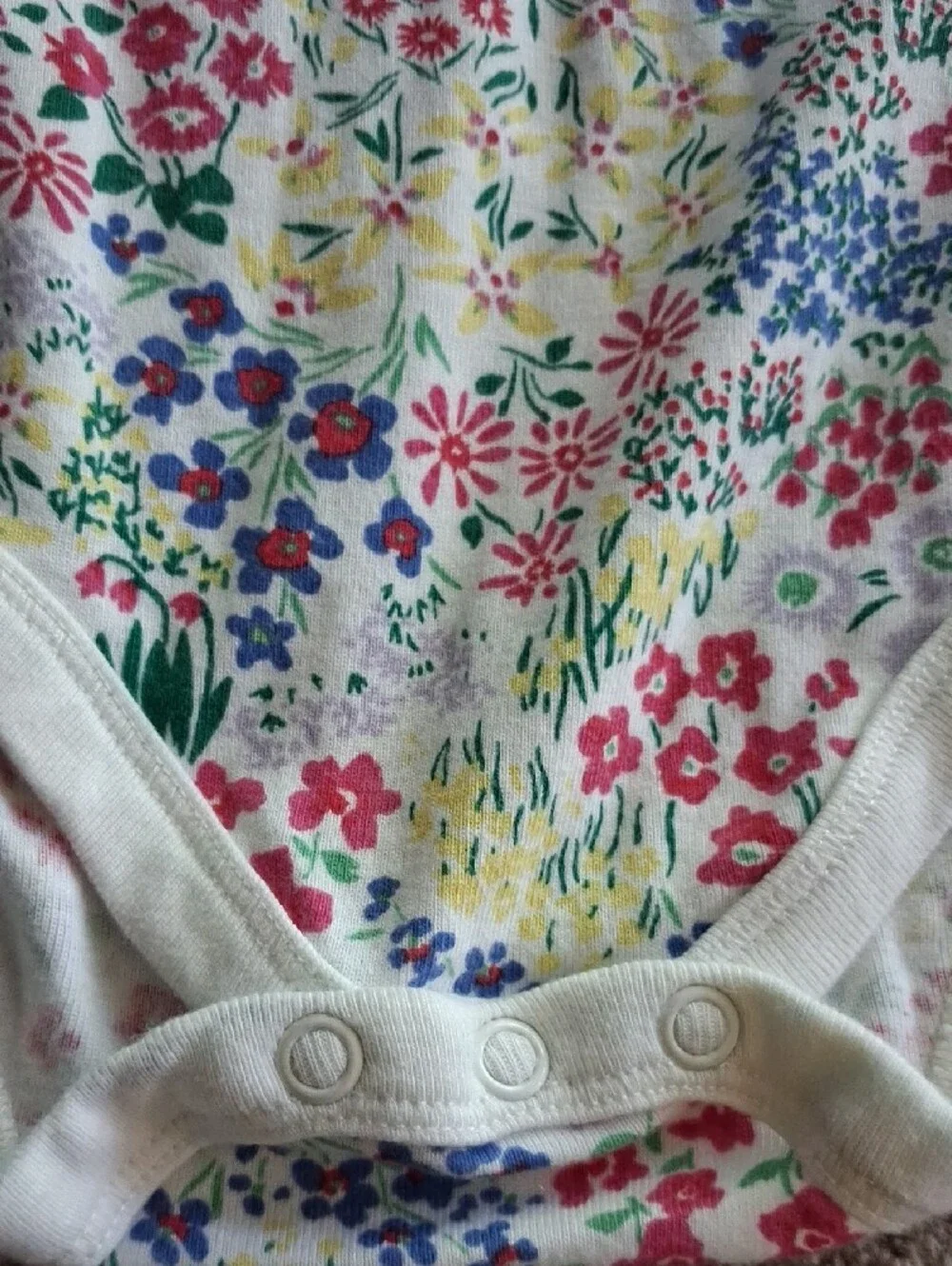 wonder nation Floral Long-Sleeve Baby One-Piece Bodysuit - White Multi